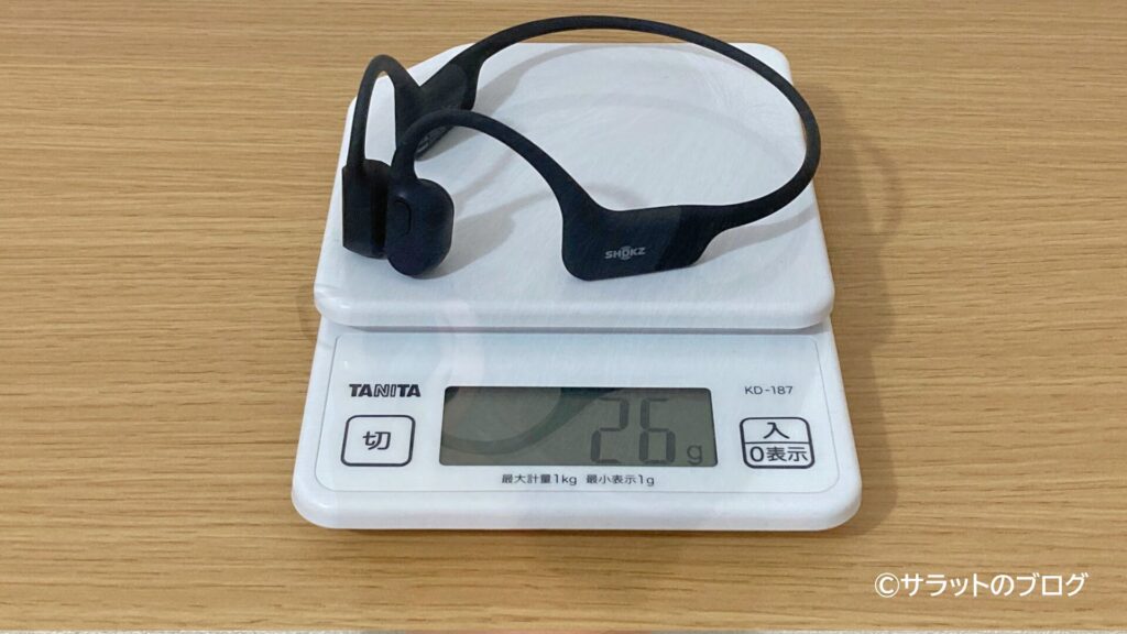 Shokz OpenRun(Mini)の重さは26g